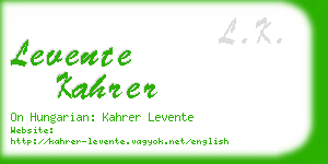 levente kahrer business card